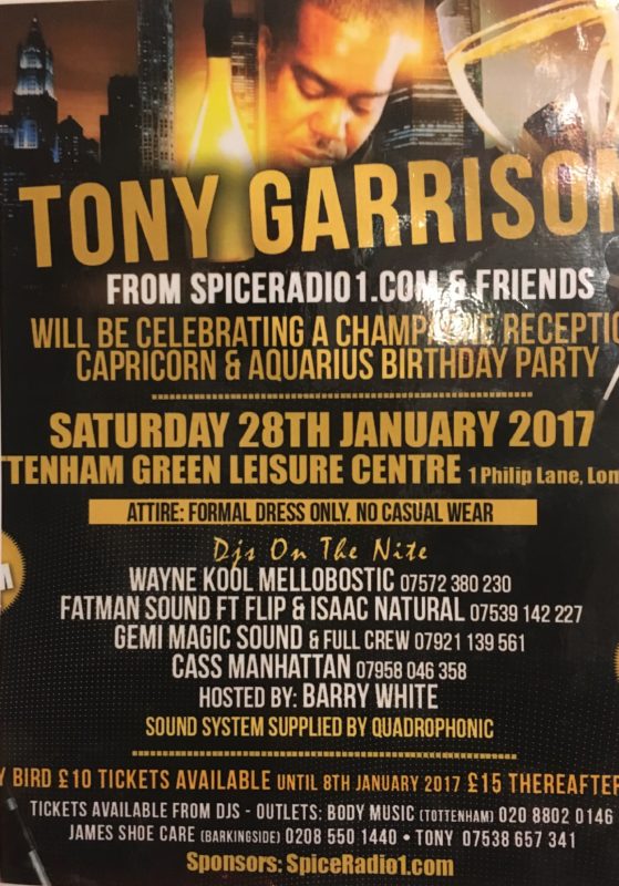 Tony Garrison Capricorn And Aquarius Birthday Party Uk