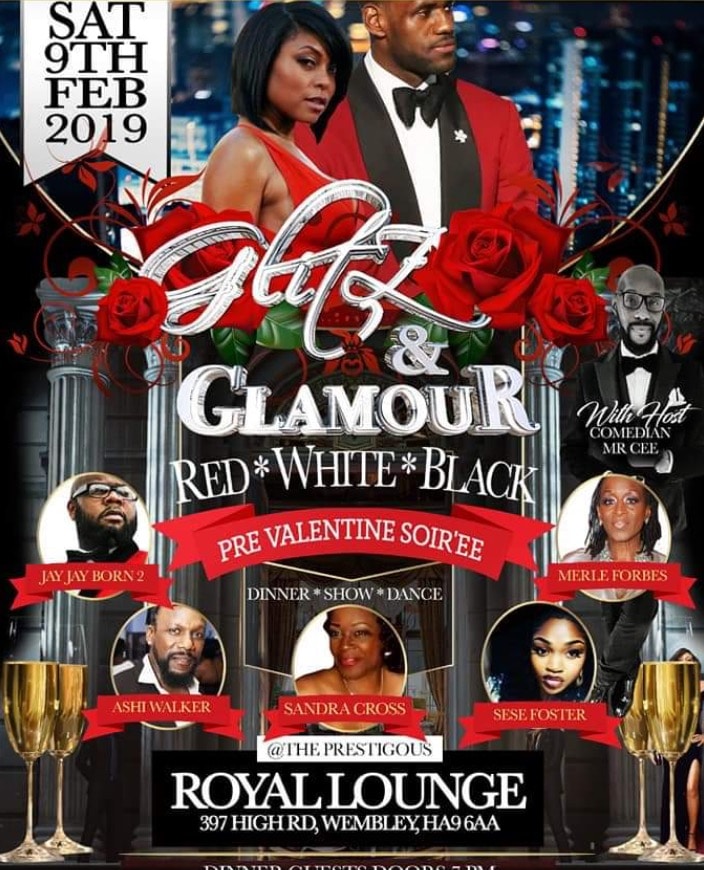 Pre Valentine Red White & Black Glitz and Glamour Soiree Dinner Dance ...